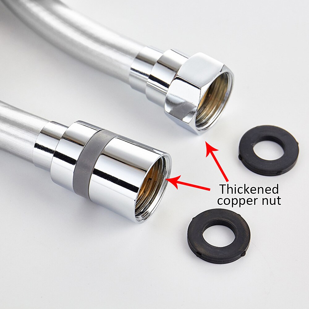 PVC High Pressure Silver PVC Smooth Shower Hose For Bath Handheld Shower Head Flexible Shower Hose