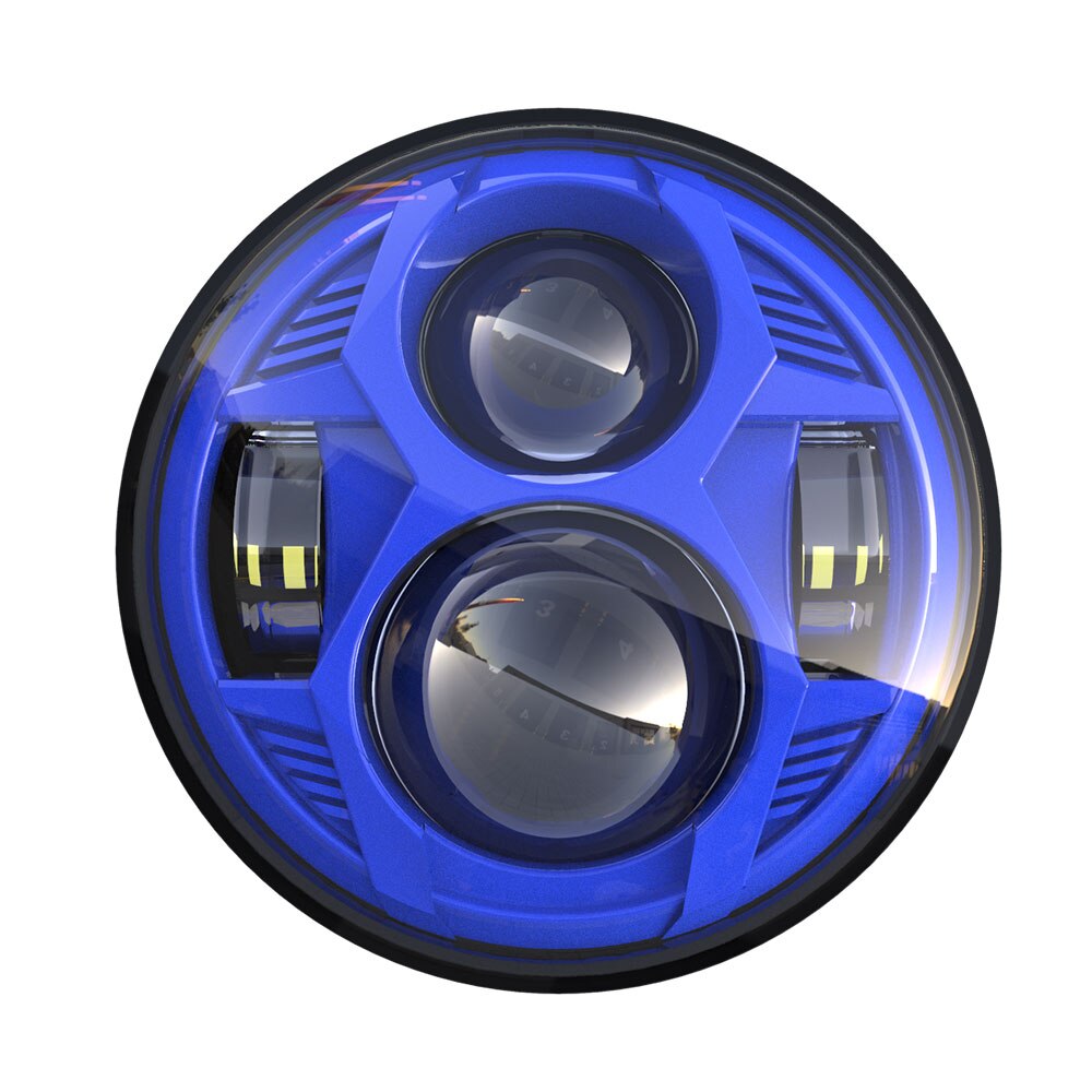 Für Harley Dyna FXCW FXCWC FXSBSE FXSTB 5,75 Zoll Runde LED Scheinwerfer Mit hoch/niedrig Strahl 51W Spinne bilden Motorrad Kopf Licht