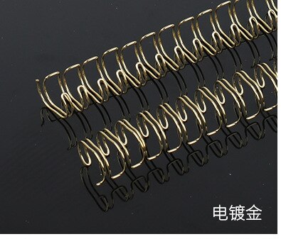100pcs Double Wire Binding 3:1 Metal YO Double Coil Calendar Binding Coil Notebook Spring Book Ring Wire O Binding A4 Binders: 9.5mmgold