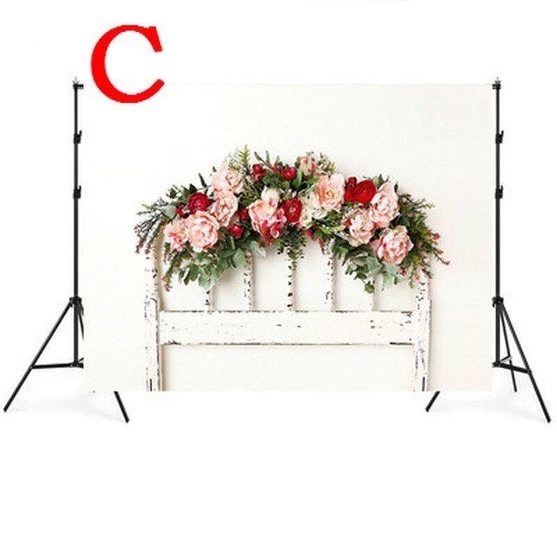 1 stk 210 x 150cm rosenblomst bryllupsfotografering baggrunde væg baggrund klud bryllups scene indretning studio rekvisitter: C