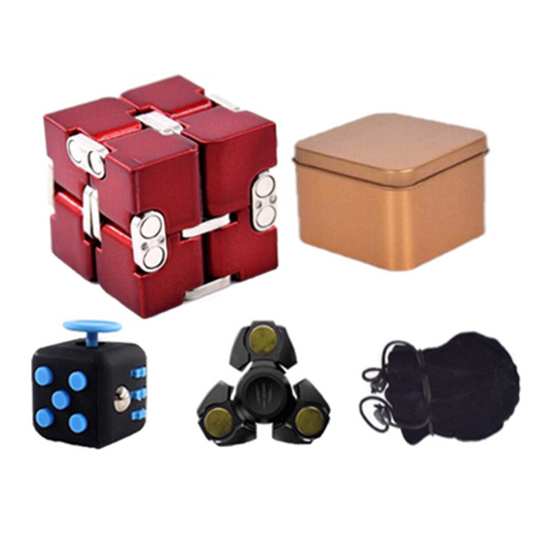 WINCOTEK Premium Metal Infinity Cube Toy Aluminium Deformation Magical Cube Toys for chilren Stress Reliever for EDC Anxiety