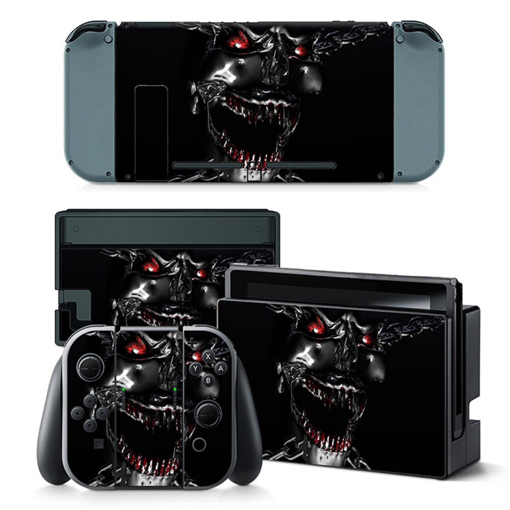 Custom Full Set Vinyl Decal Protector Skin For Nintendo Switch Console Controller Skin Sticker: TN-switch-0262