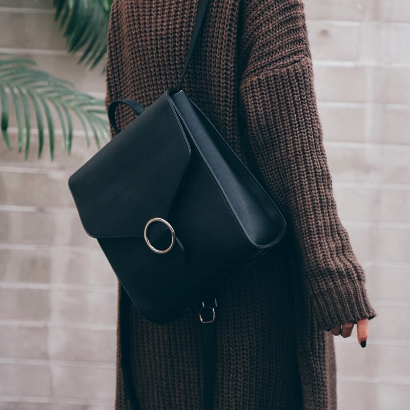 Mode Vrouwen Rugzak Pu Leer Retro Vrouwelijke Tas Schooltassen Tiener Meisje Reizen Boeken Rugzak Schoudertassen