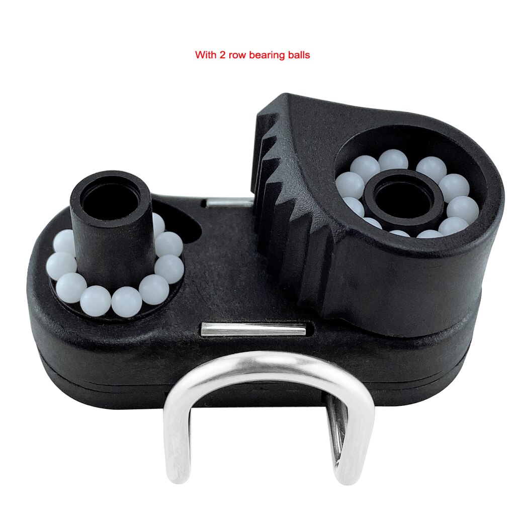 2 PIÈCES Composite 2 Rangée Matic Roulement À Billes Taquet Coinceur avec les principaux Anneau Pilates Équipement Bateau Rapide D'entrée Corde Guide Fil Inox voile