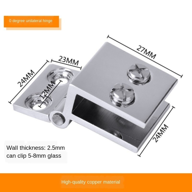 4 Stuks Voor 5-8Mm Dikte Glazen Deur shadnier Zinklegering sungklem 0 Graden Glas Kast vetrina kastdeur zomnier