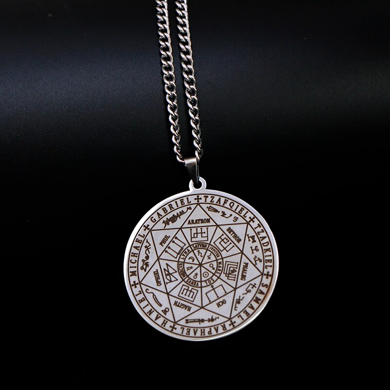 7 Archangels Sigil Charm Necklaces Religious Talisman Necklaces Jewelry