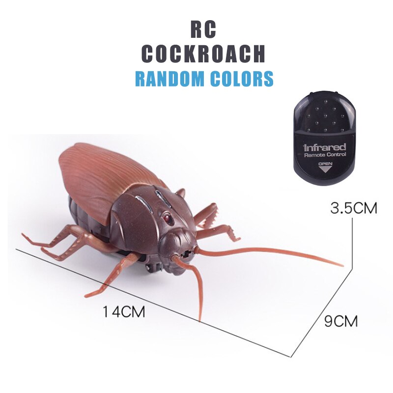 Nieuwigheid 1 stuks rc slang angstaanjagend speelgoed plastic infrarood grappige afstandsbediening slang ratelslang ondeugend kerstmeubilair: Kakkerlak