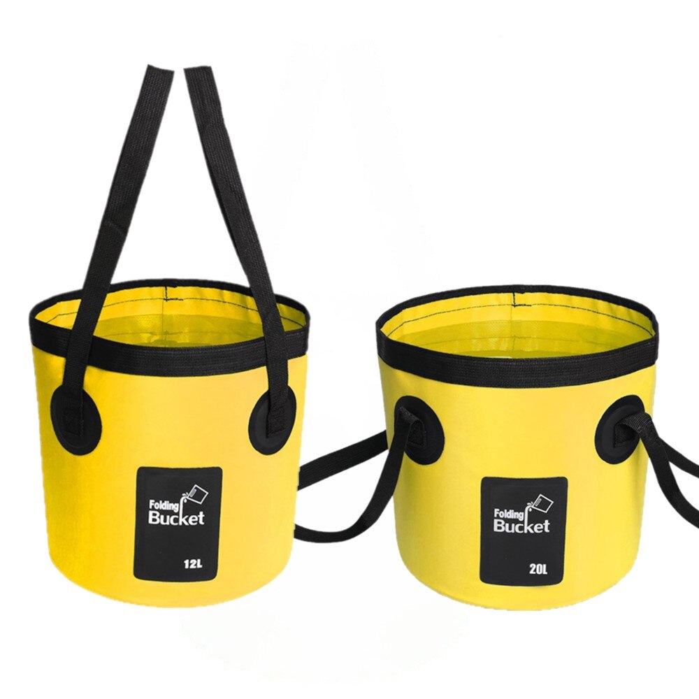Cubo plegable de 12L y 20L, bolsas de agua impermeables, cubo portátil de pesca, contenedor de agua, bolsa de almacenamiento para coche