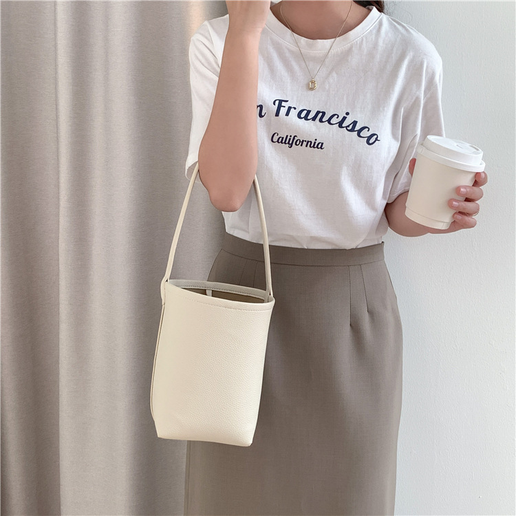 Bolso casero para mujer, bolso Retro de cuero suave portátil 2025, bolso de cubo que combina con todo, bolso de hombro para ir al trabajo, bolsos y bolsos