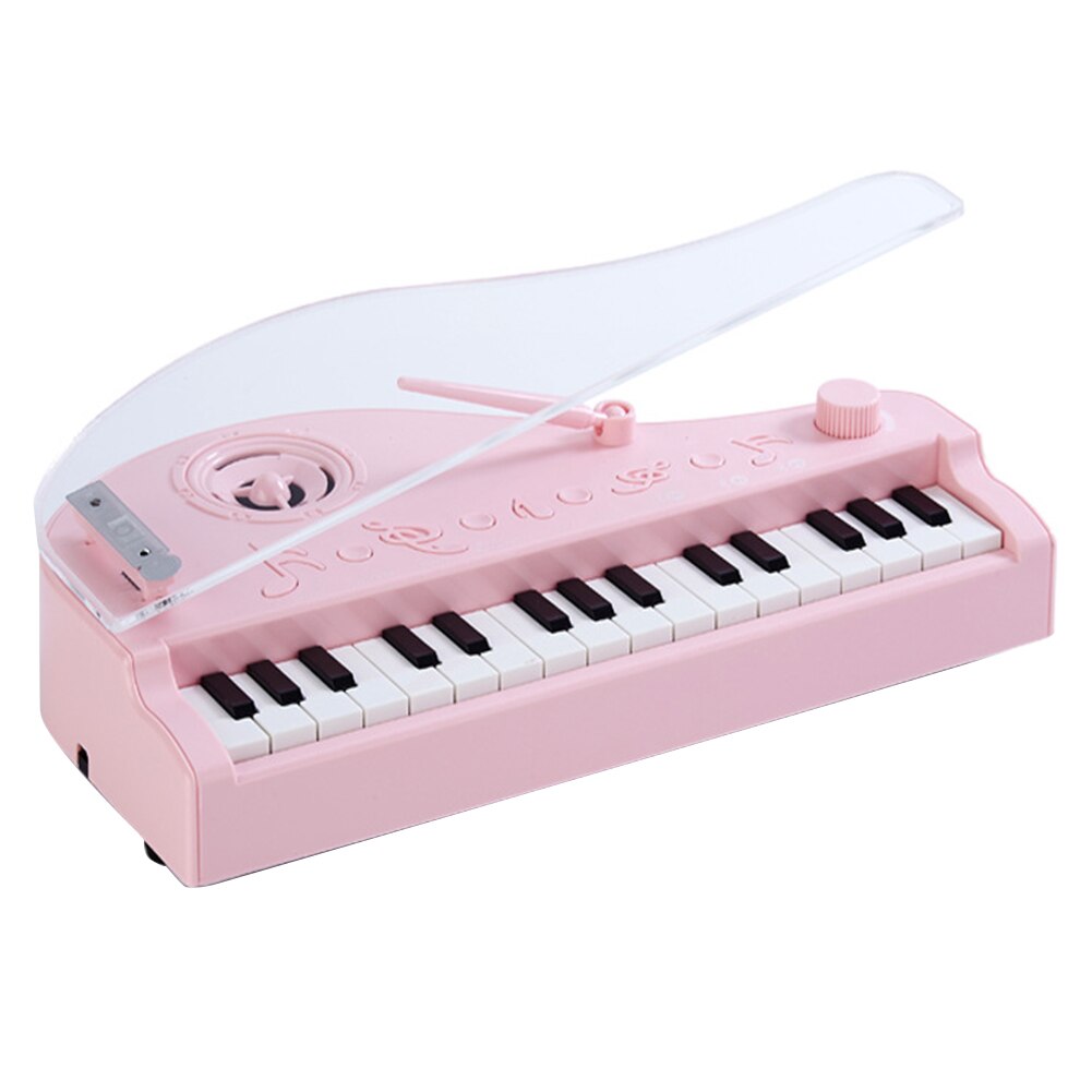 Mini Piano de música HD para llamadas de voz, teclado de luz de inducción con carga USB, juguete para niños, Juguetes Educativos de aprendizaje para niños: Rosa