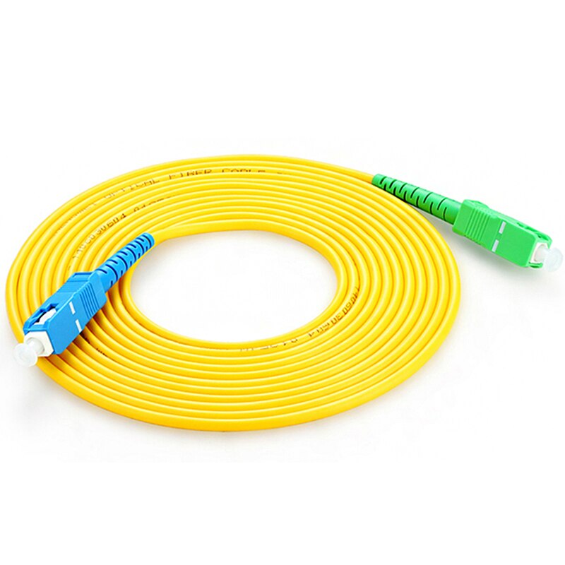 SC APC to SC UPC Patchcord 1m to 15m optical Patch cord 2.0mm PVC G657A Fiber Jumper Simplex SM FTTH Optic Cable fibra optica