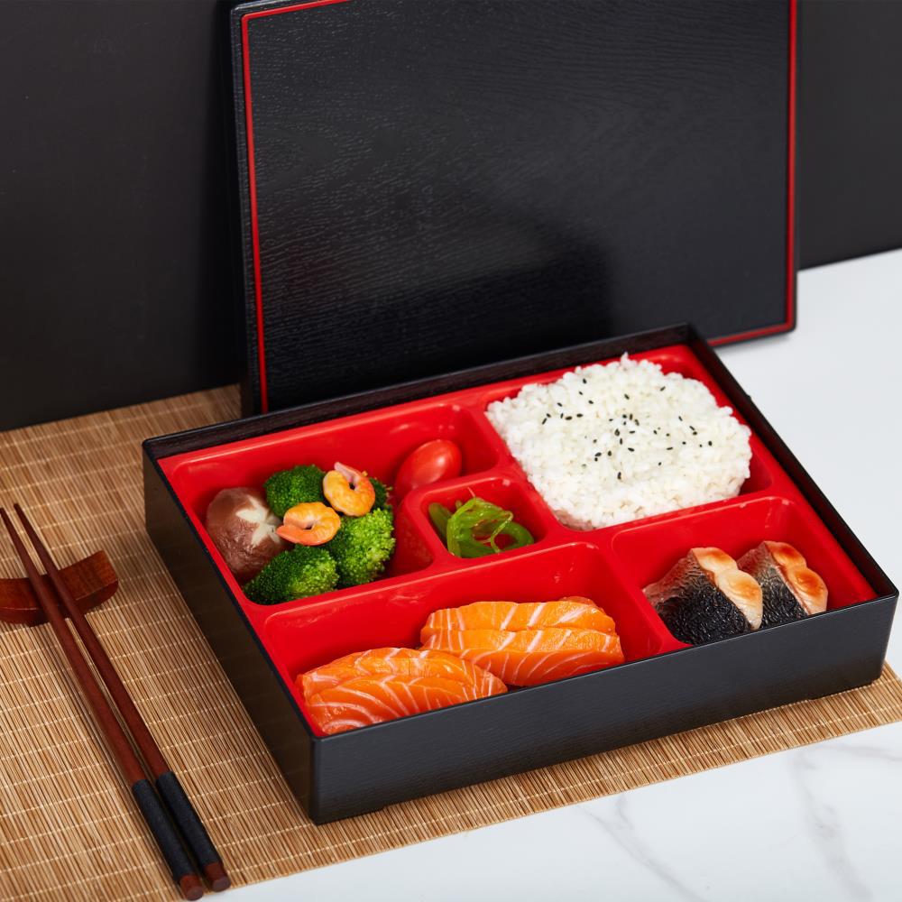 Caixa de talheres estilo japonês ABS Sushi Sashimi Box Lunch Box 27x21cm