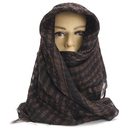 Unisex Sjaals Lichtgewicht Plaid Kwastje Arabische Woestijn Shemagh Keffiyeh Sjaal Wrap Pashmina Lente Plaid Sjaal Voor Vrouwen: Coffee