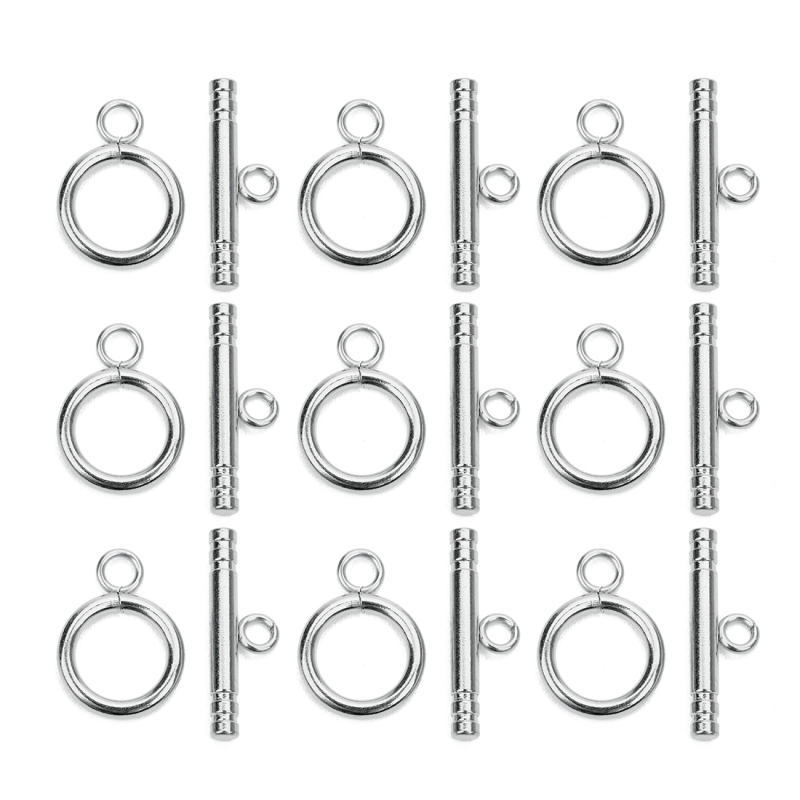 4set/lot 3 Style Stainless Steel OT Clasps Connectors for DIY Bracelet Necklace Jewelry Findings Making Accessories: steel