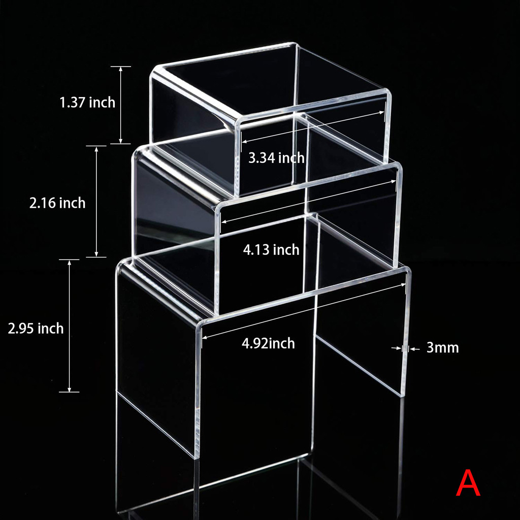 Three-tier Acrylic Detachable Ladder Frame Perfume Jewelry Display Rack Transparent Ladder Shelf Store Display Tools #T2G