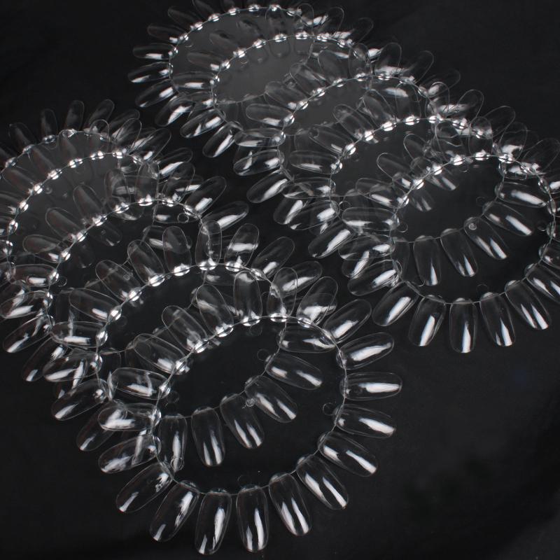 Rueda de uñas postizas para práctica de manicura, accesorios de para práctica de uñas artísticas, transparentes, color blanco
