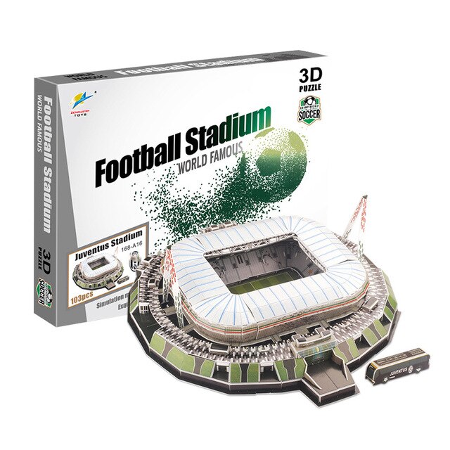 Fodbold 3d stadion fodboldbane model camp nou paper diy legetøj bedste fodbold til drenge børn: 168-a16