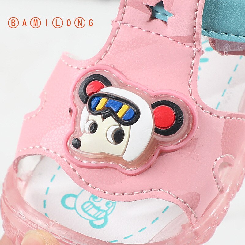 Zomer Mode Baby Boy Meisje Schoenen Cartoon Leuke Pu Zachte Bodem Sandalen Peuter Eerste Wandelaars Baby Schoenen S80