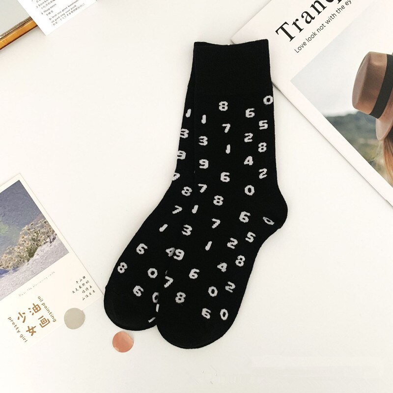 Harajuku Kawaii Noir Blanc Mignon Chaussettes Femmes Laitiers Zèbre Motif Doux Respirant Coton Longues Chaussettes Hauteur de Cheville Chaussettes Décontractées: LYZY19H4