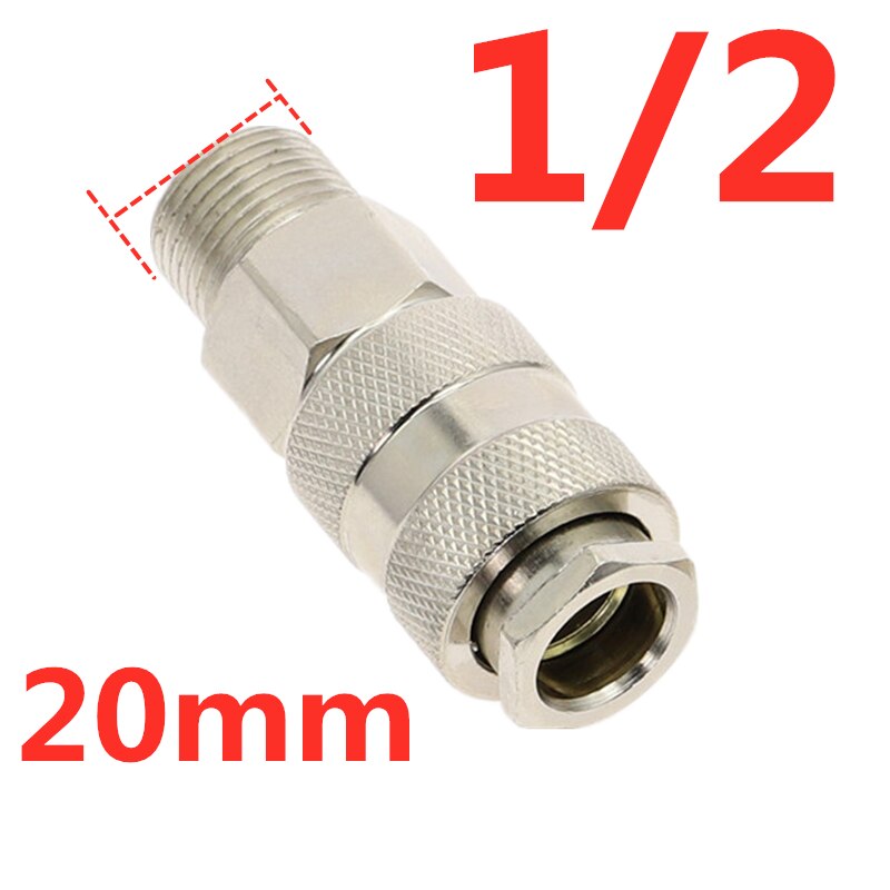 Raccord pneumatique norme européenne ue Euro Type connecteur à raccord rapide coupleur pour compresseur d'air 1/4 3/8 1/2 filetage mâle: green