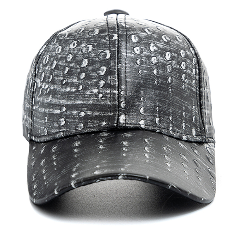 Unisex Pu Leer Dot Baseball Cap Mannen Vrouwen Adjstable Sport Cap Mode Streetwear Hoed