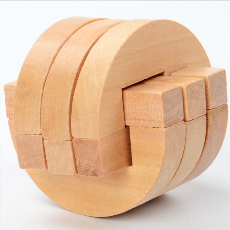 Kong Ming Luban Lock Chinese Traditional Toy Unique 3D Wooden Puzzles Classical Intellectual Wooden Cube Educational Toy Gi: 9