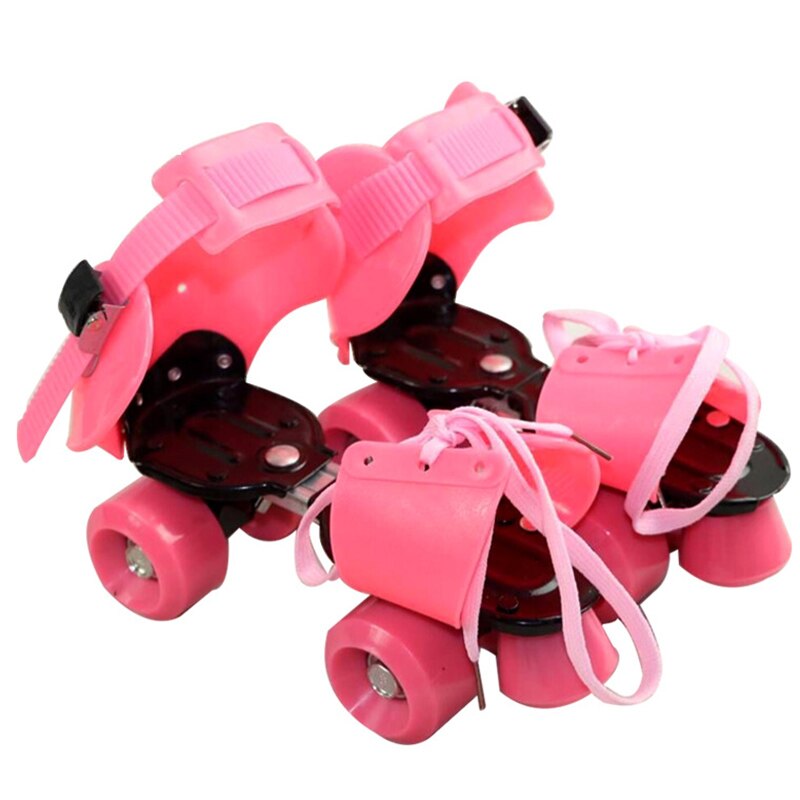 Patines ajustables de doble fila para niños, 4 ruedas, deslizantes, en línea,