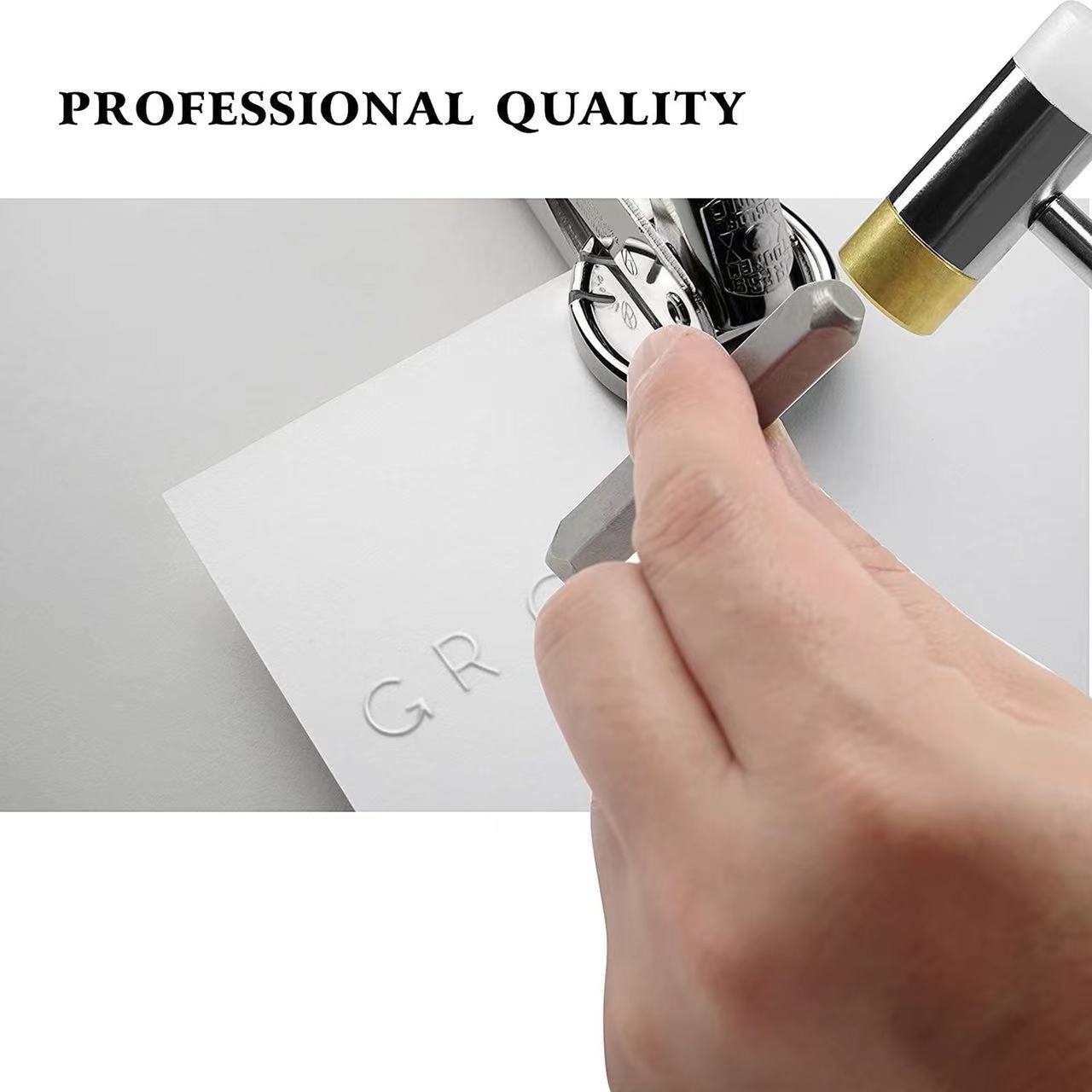 36 1.5mm-8mm teiliges stempelset aus stahl, bestehend aus zahlen- und buchstabenstempeln aus legiertem stahl, geeignet für schmuckherstellung und bastelarbeiten.