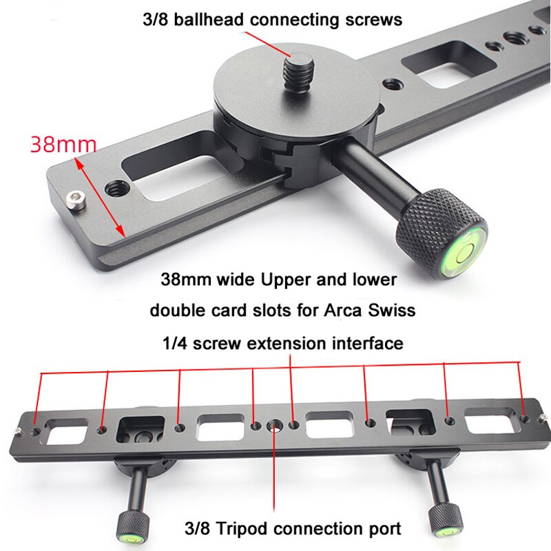 Double End Camera Tripod Stand Arca Swiss Quick Release Plate Light Bracket Flash Holder For Digital SLR Photo Studio Accessorie