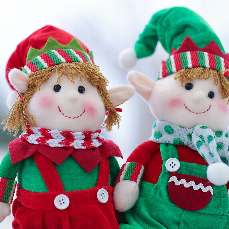 Glædelig jul alf dukke legetøj til hjemmepynt til børn fødselsdag bord dekoration plys dukke legetøj blød sød