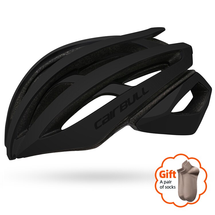 CAIRBULL Cycling Helmet for Man Woman Road Mtb Double EPS Structure Helmet Ultra-light Comfortable Breathable Safety Bike Helmet: Black / L(58-61CM)