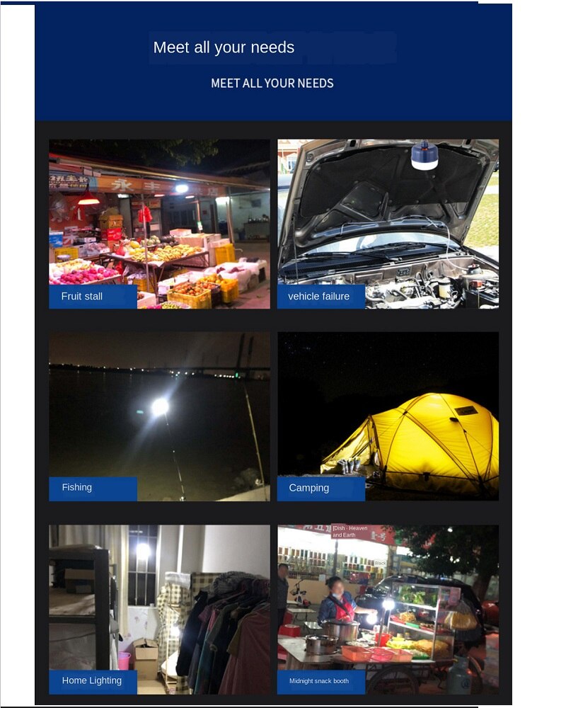 lantern night market led rechargeable Lamp Street light camp is highlighted