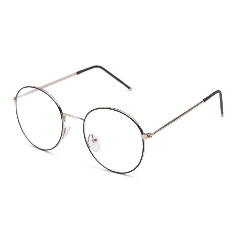 1PCs Women Men Metal Vintage Round Glasses Oversized Glasses Frame Optical Eyeglass Frame Spectacles Eyeglasses: D