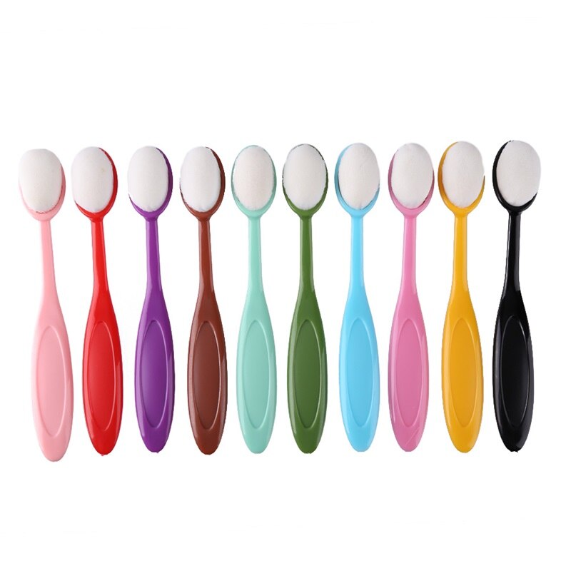 10pcs/set Smooth Blending Brushes Drawing Painting Brushes Flat Kit for DIY Scrapbooking Cards Making Ink Application Tools: Only Brushes