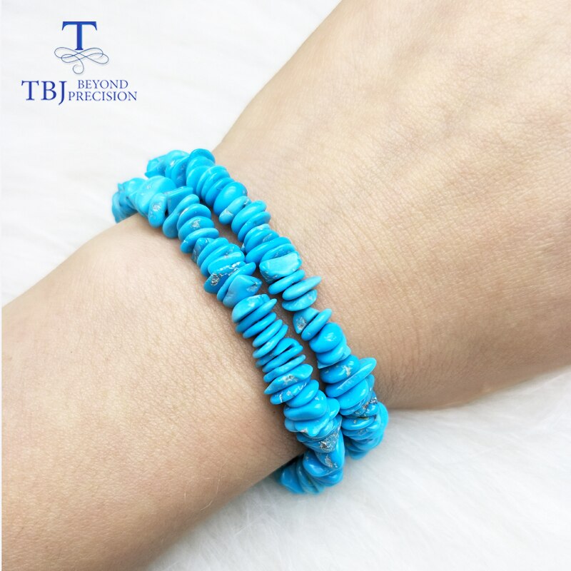 TBJ-Cuentas sueltas de turquesa americana Natural para joyería de piedras preciosas, para su joyería, precio de una hebra