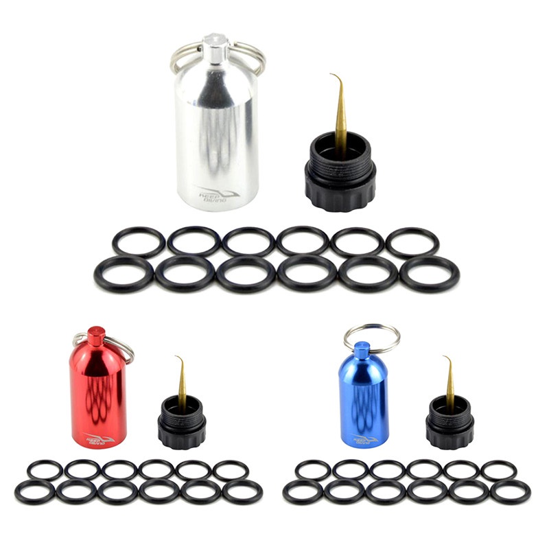 porte-clé de réservoir de plongée sous-marine en aluminium avec 12 anneaux toriques et laiton Pick natation plongée Sport nautique réparation de plongée Kit3