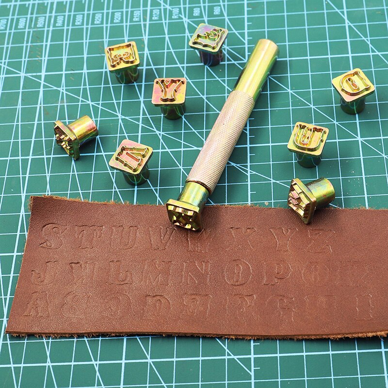 Alphabet Digitale Leder Stanzen Carving Messer Druck schlagen Werkzeuge Englisch Buchstaben Metall Leder Stempel einstellen Leder Werkzeuge