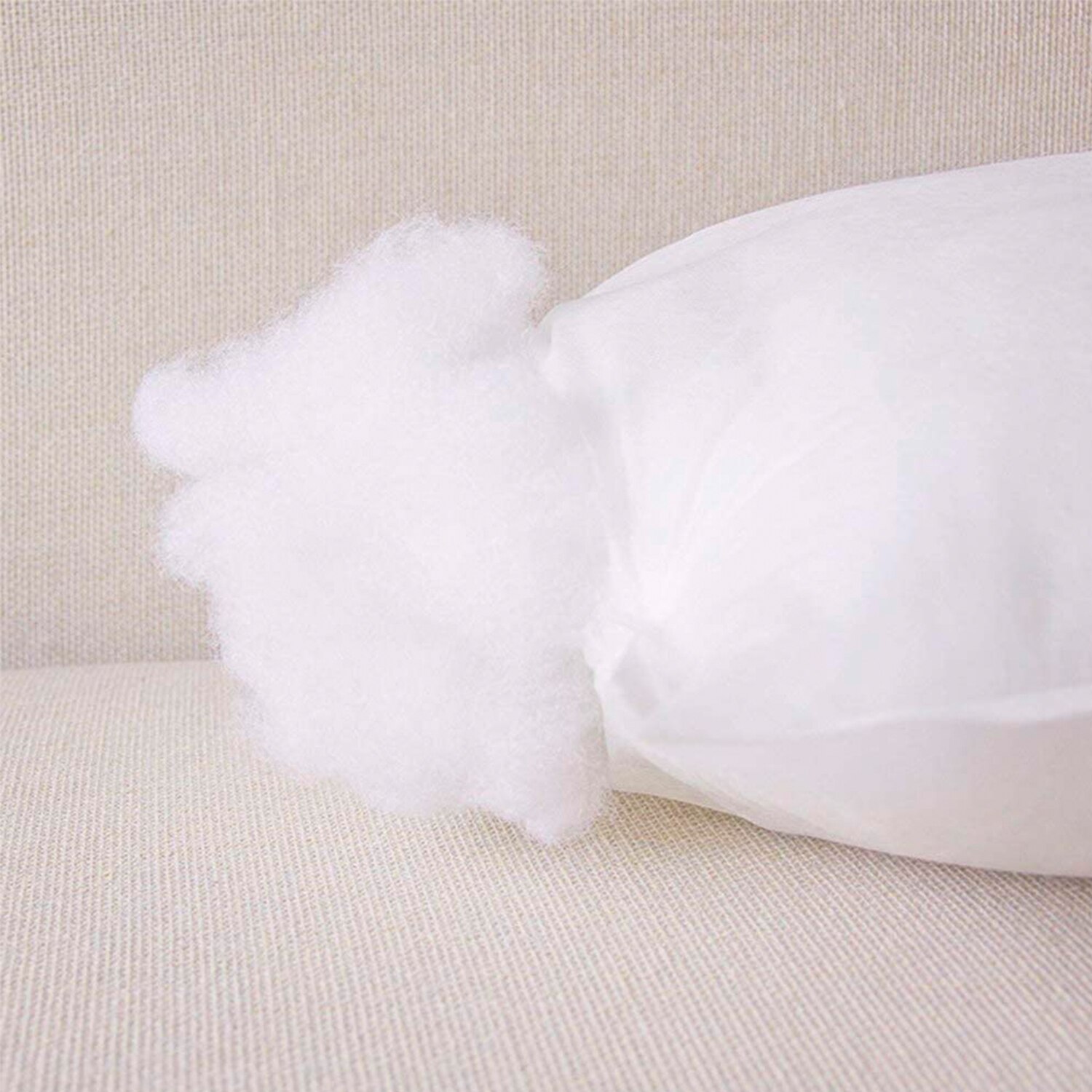 MERCURY TEXTIL- Relleno de Cojín de Fibra Hueca 100% Poliéster, Mullido, Anti alergénico, Gran Volumen para cama, sofá, coche y sillón.