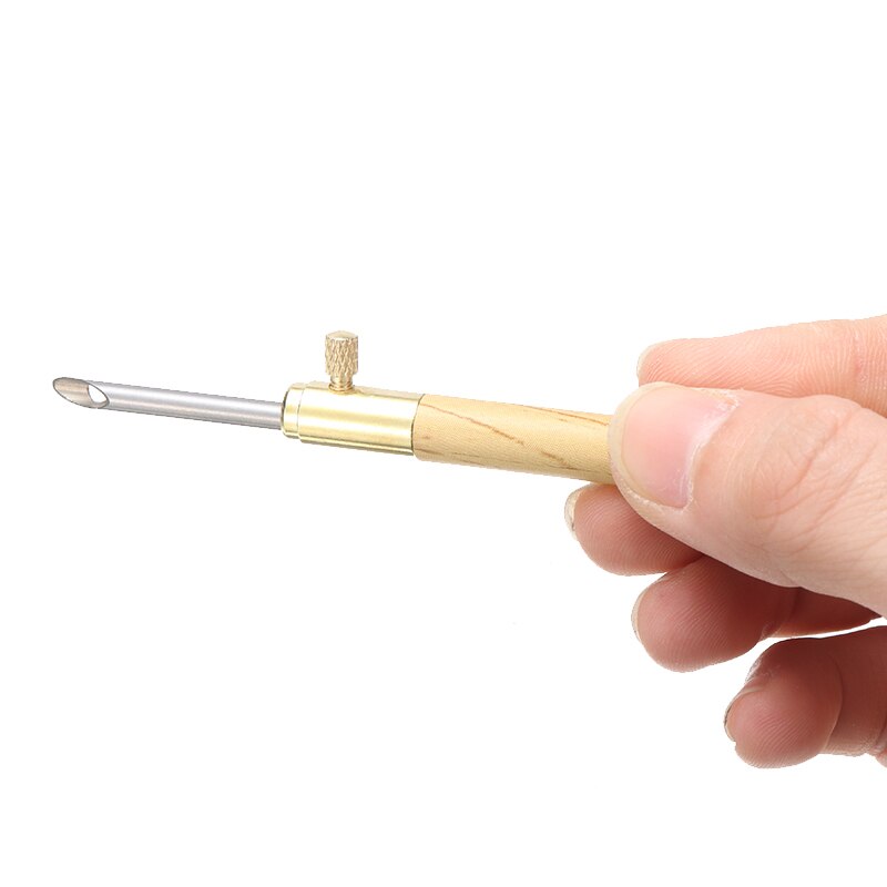 Wooden Handle Stitchwork Needle Magic Embroidery Punch Pens Needle Threader DIY Craft Sewing Embroidery Cross Stitch Tools