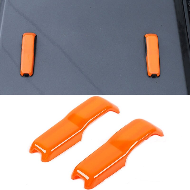 Front Motorkap Scharnier Cover Trim Voor Jeep Wrangler Jl Jlu 2/4 Deur Gladiator Jt: Oranje