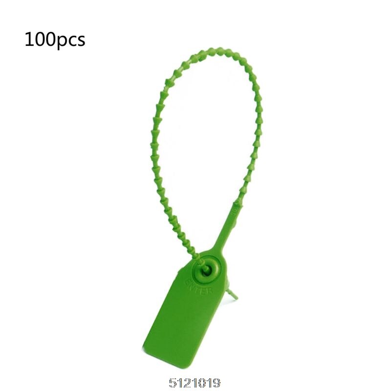 upuszczać Hurt 100 sztuk jednorazowe plastikowe ciągnąć-tite plomby Signage numerowane samego siebie zamki Dropshipping: 7HH1103944-GN