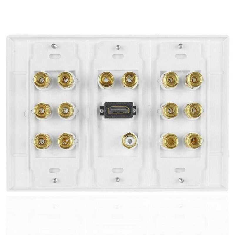 Plaque murale haut-parleur 7.1 avec connecteur RCA HDMI o pour Home cinéma Surround