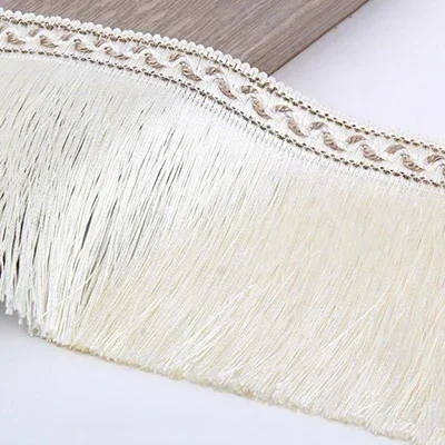 Flecos de borla de 1/2M para ropa, banda para ajuste de encaje, cortina, cinta textil para el hogar, borlas, vestidos, flecos recortados, accesorios de costura DIY: M / Verde militar