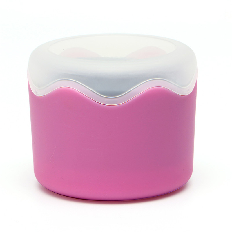1PC couleur bonbon montre-bracelet mallette de rangement en plastique unique montre boîte boîtier avec éponge: Pink
