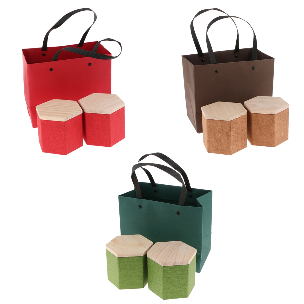 2 stk træ køkken opbevaringsboks med bambus låg beholdere brød sukker kasser te urte opbevaringsholder madbeholdere organizer