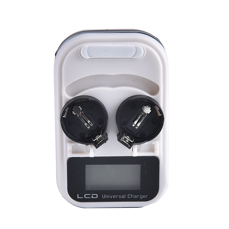 LIR2032 LIR2025 LIR2016 3.6V Rechargeable Lithium Button Cell Coin Battery Charger LCD Indicator intelligent US Plug 2-Slot
