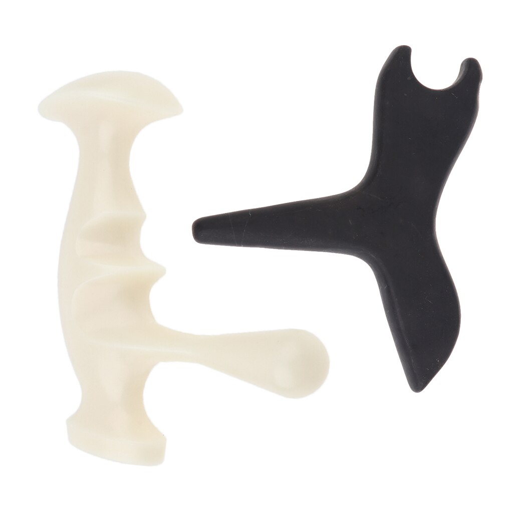 2pcs Massage Device Manual Thumb Massage Physiotherapy Tools Full Body Deep Tissue Trigger Portable Multifunctional Massage: Black White