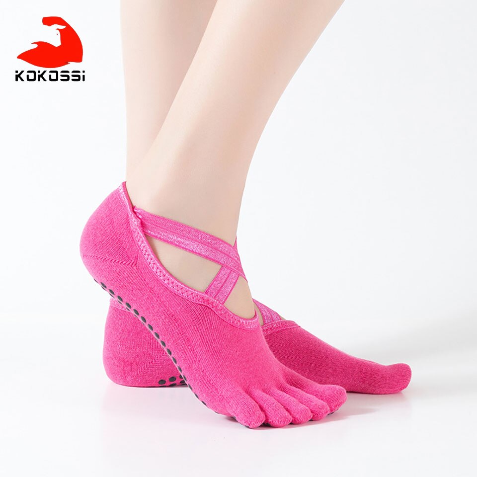 KoKossi Lace Split Toe Yoga Socks Skin-friendly Breathable Non-slip Sweat-wicking Quick-drying Non-pilling Yoga Sports Socks: 04