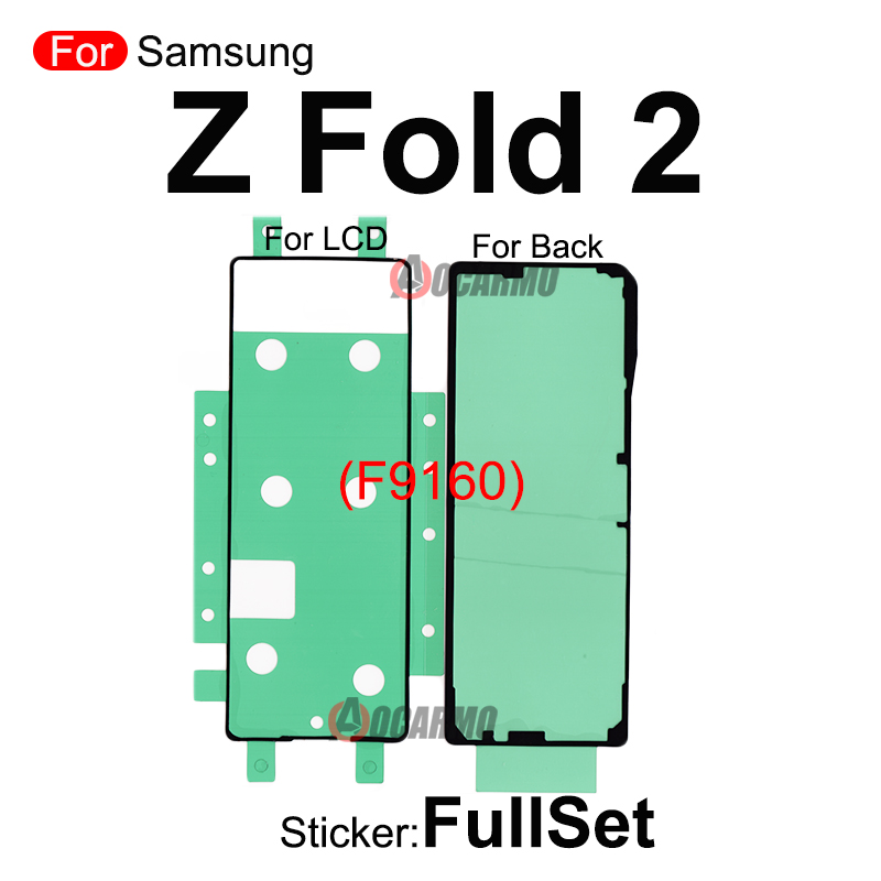 Para Samsung Galaxy Fold 1/Z Fold2/Z Fold3 Z Flip 5g F7000 F7070 F9000 F9160 F926 pegatina frontal LCD contraportada pegamento adhesivo