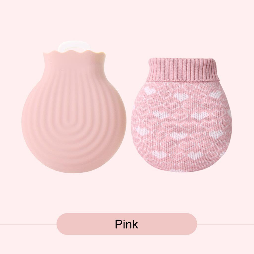 Water Bag 240ML Microwave Heating Silicone Bottle Winter Heater with Knitted Cover Warmer Water Bottle #08: PK